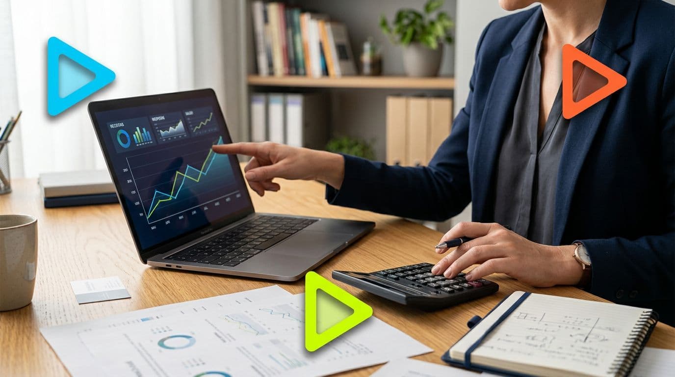 Análise de dados financeiros em computador