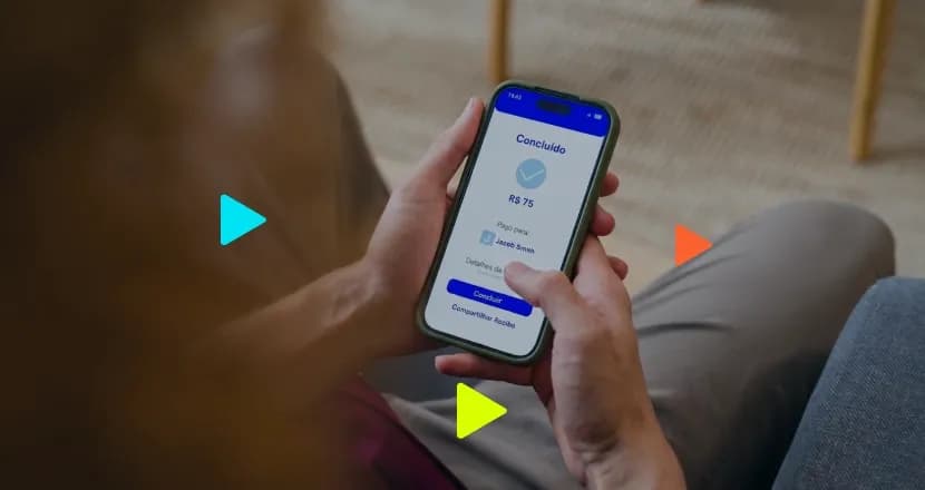 Tela de confirmação de pagamento no celular