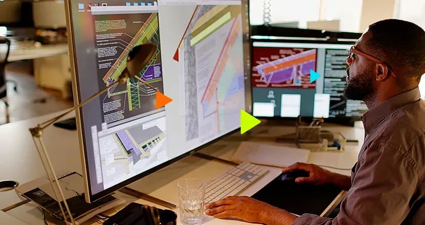 engenheiro utilizando software para construção civil