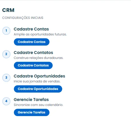 Tela de integração com a contabilidade