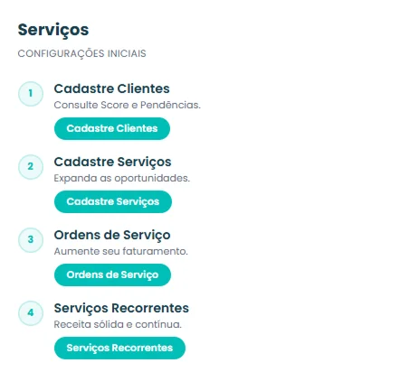 Tela de visão 360 das operações