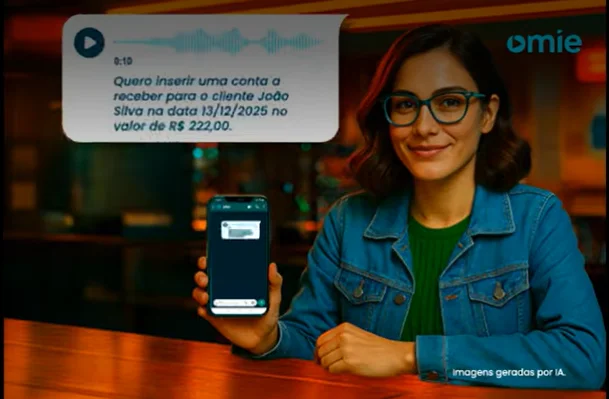 Thumbnail do vídeo do Youtube demonstrando o Omie ERP no WhatsApp