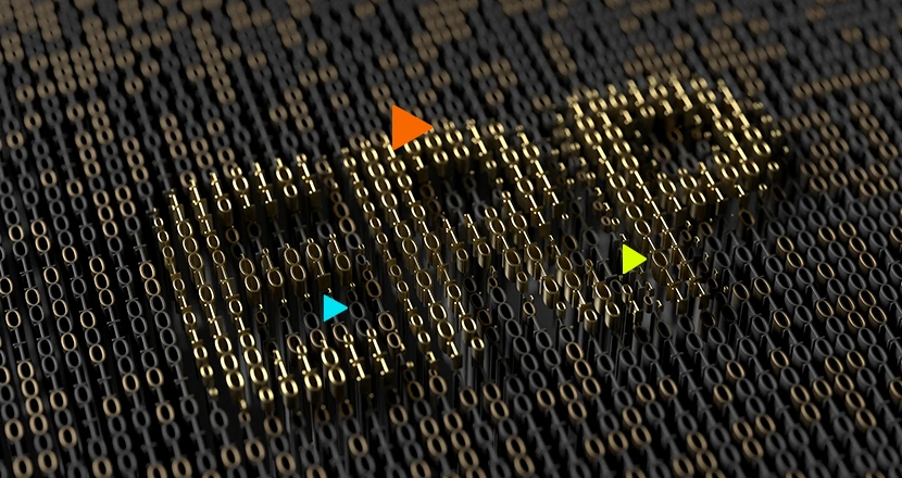 Ilustração com as letras erp, para ilustrar como o erp é facil para sistema de pequenas, medias e grandes empresas