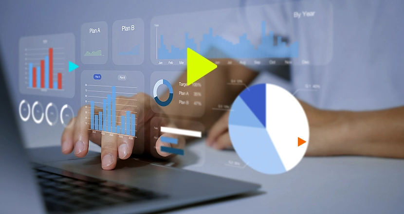 Imagem representativa de dados e gráficos