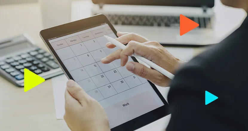 pessoa utilizando tablet agendas